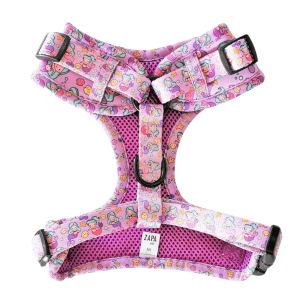 MermaidSallyHarnessback - Adjustable Dog Harness - Mermaid Sally