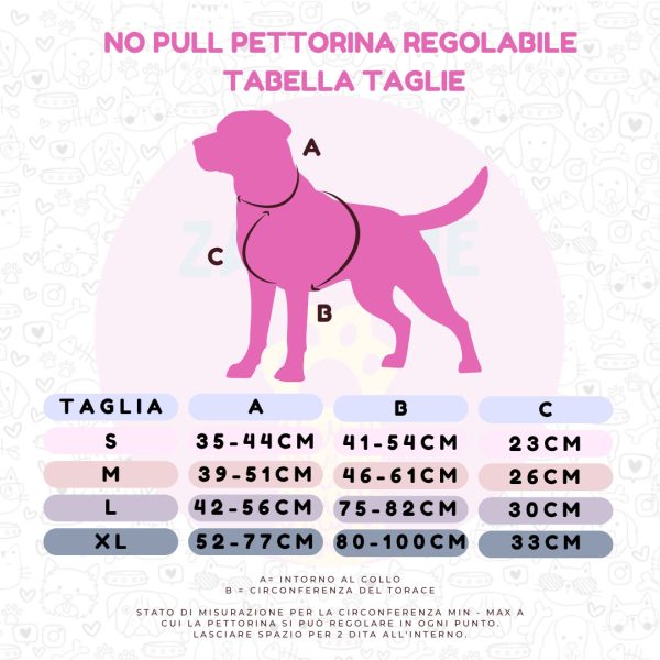 np pull tabella taglie - No pull pettorina regolabile - Artificial Intelligence